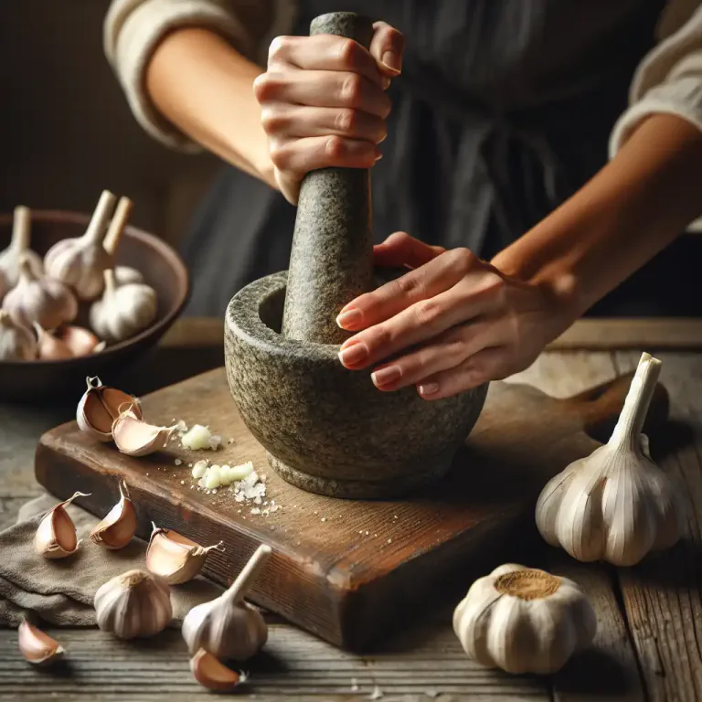 Visual representation of "mortar" - A heavy bowl in which substances are crushed or ground with a pestle.