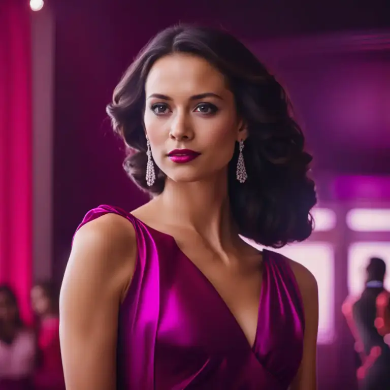 Visual representation of "magenta" - Of a bright purplish-red color.