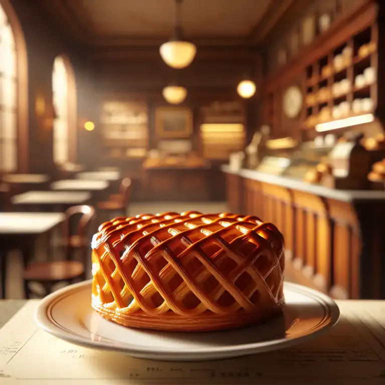 Visual representation of "webbing" - The thin, lacy layer of dough used in certain pastries.