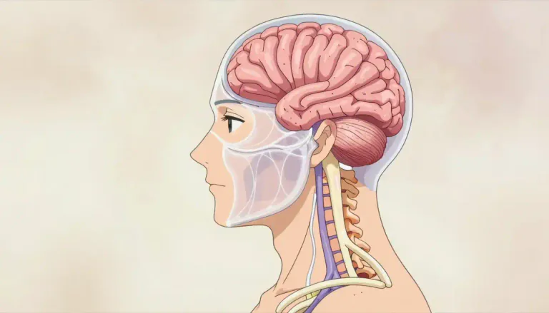 Visual representation of "arachnoid" - A delicate tissue that surrounds the brain and spinal cord, part of the three layers of membranes (meninges) that protect the central nervous system.
