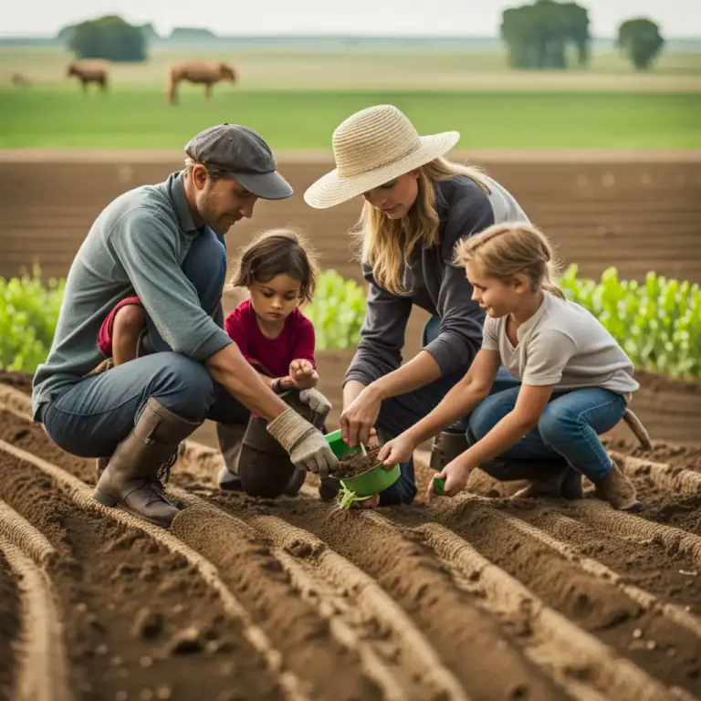 Visual representation of "farm" - To grow crops or raise animals on a farm