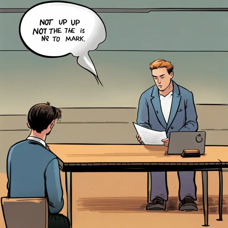 Visual representation of "not be/feel up to the mark" - To not feel or act the way as expected or required. It is used when someone or something doesn't meet the standards or expectations they were supposed to meet.