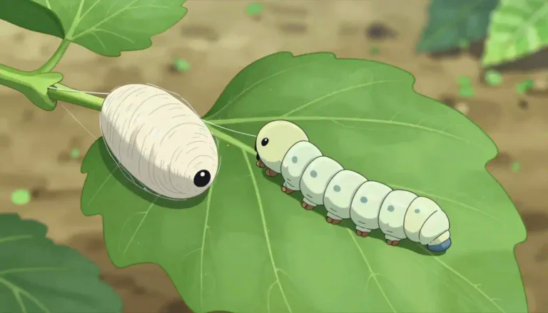 Visual representation of "silkworm" - A kind of insect that produces silk in its larval stage.