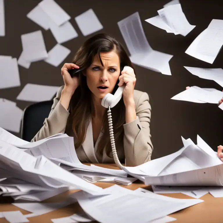 Visual representation of "be on the telephone" - To be engaged in communication via telephone, especially for a long period of time