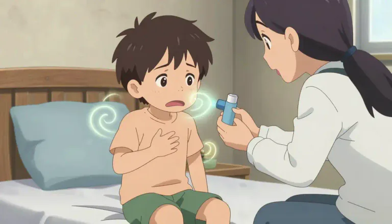 Visual representation of "asthmatic" - Connected with or suffering from asthma (a medical condition that causes difficulties in breathing)