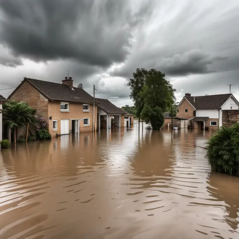 Visual representation of "by water" - Affected or impacted by water