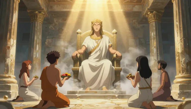Visual representation of "oracle" - A person or thing that gives wise or powerful advice, often seen as a message from a god.
