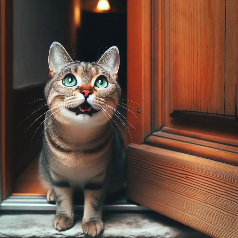 Visual representation of "miaow" - When a cat makes sound.