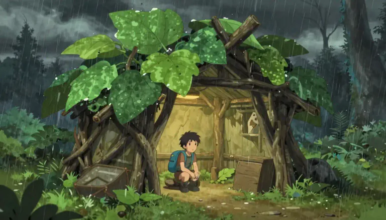 Visual representation of "shelter" - A place that gives protection from bad weather or danger