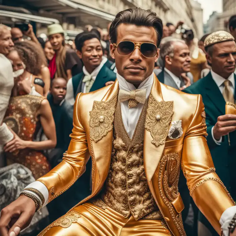 Visual representation of "nouveau" - Refers to newly rich people who display their wealth in a tasteless way.