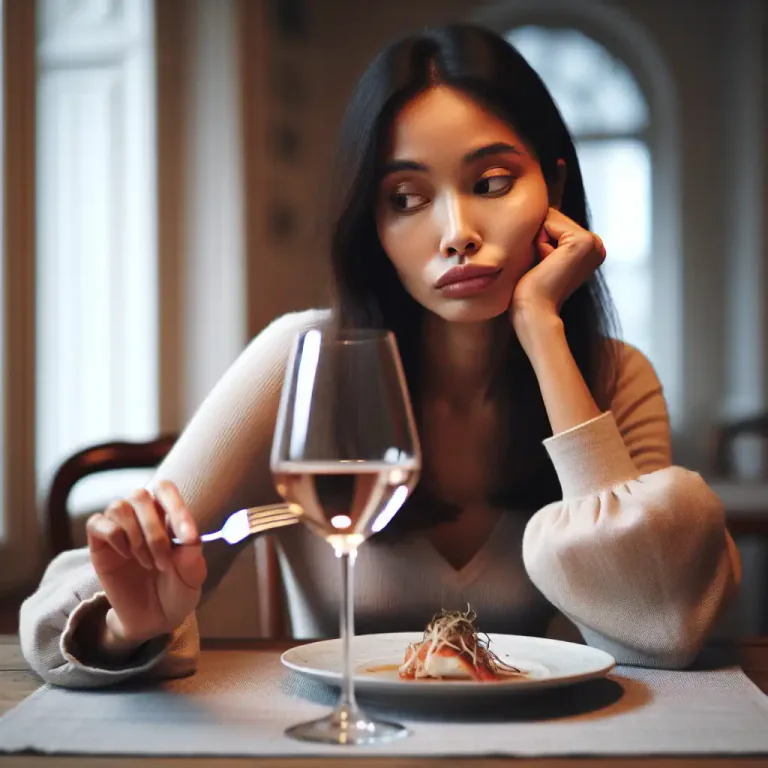 Visual representation of "dainty" - Finicky or selective, especially in eating.