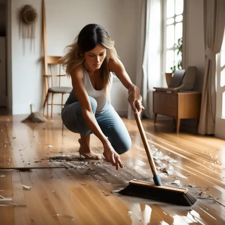 Visual representation of "sweep along" - To quickly clean or clear a surface using sweeping motion