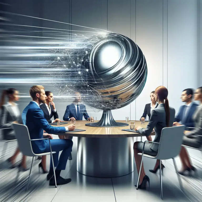 Visual representation of "pinball" - An unpredictable and rapid moving person or situation that bounces from one place or situation to another.