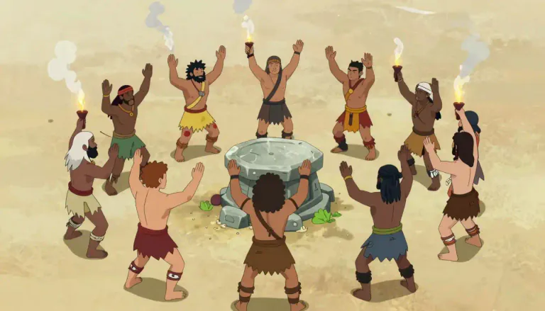 Visual representation of "ritual" - A series of actions or type of behavior regularly done in a particular situation