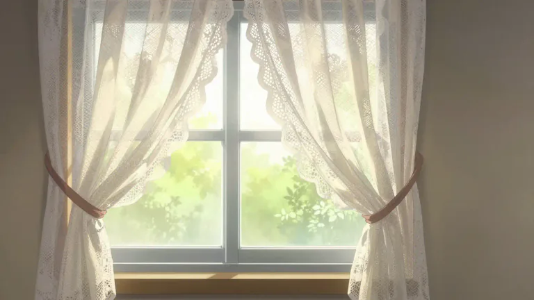 Visual representation of "valance" - A piece of fabric or other material hung to cover or decorate part of a window, bed, etc.