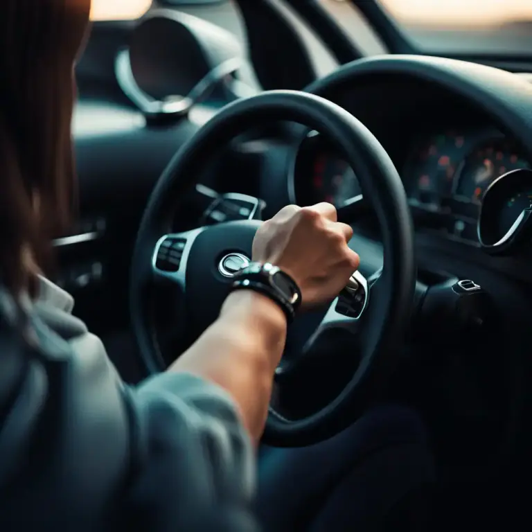 Visual representation of "get into gear" - To put a vehicle into a particular gear