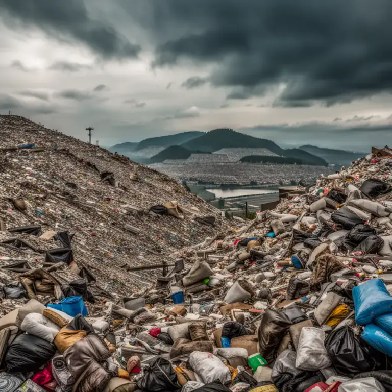 Visual representation of "dump" - A place where waste is left.