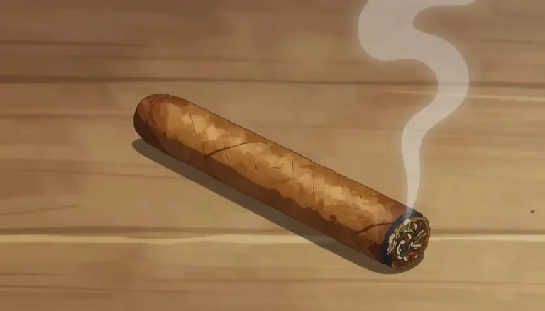 Visual representation of "cigarillo" - A small, slender cigar that is often flavored and has a shorter length than regular cigars.