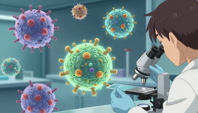 Visual representation of "serotype" - A classification of a pathogen based on its specific antigens on the surface of its cells.