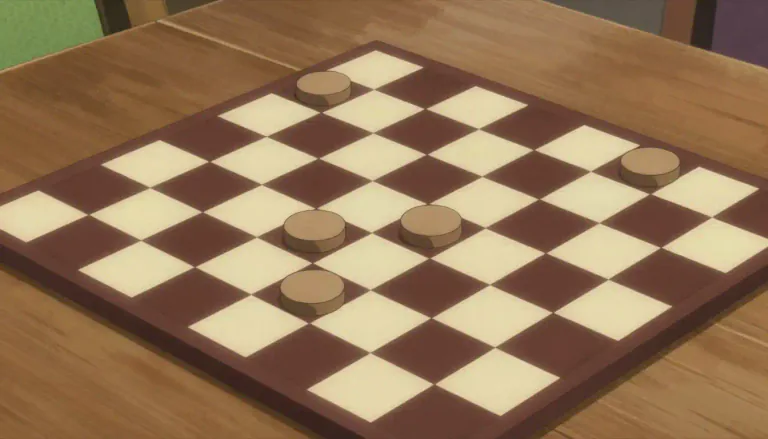 Visual representation of "draughtboard" - A chequered board used for games like chess or draughts.