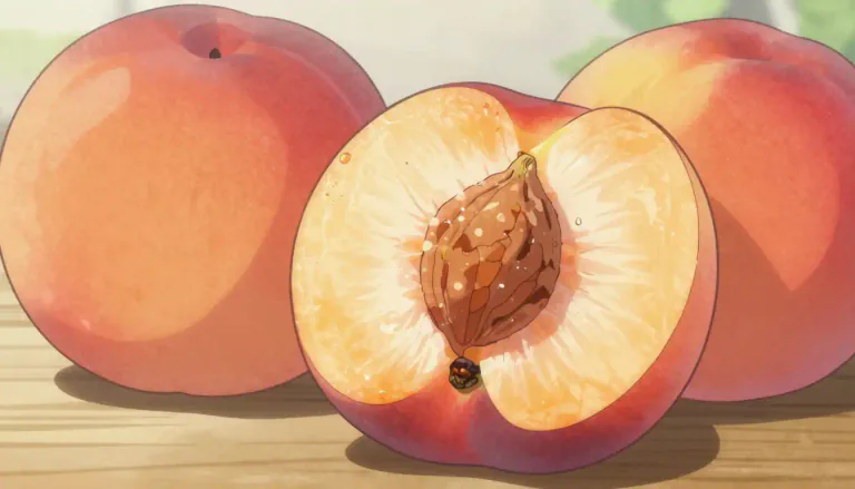 Visual representation of "nectarine" - A type of peach that has a smooth skin.