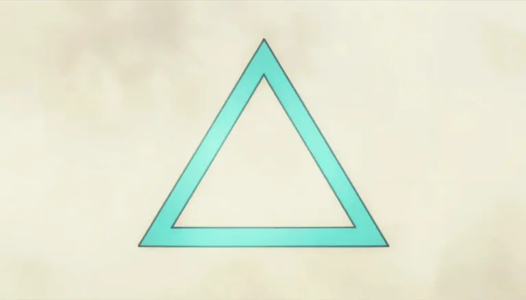 Visual representation of "triangle" - A shape with three sides and three angles