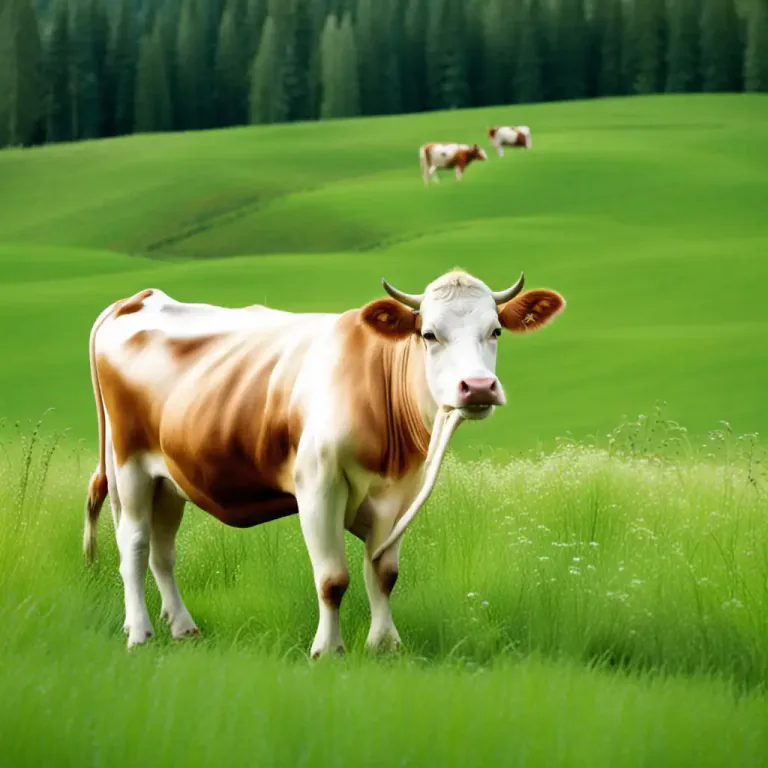 Visual representation of "in/with calf" - Describes a female cattle that is pregnant
