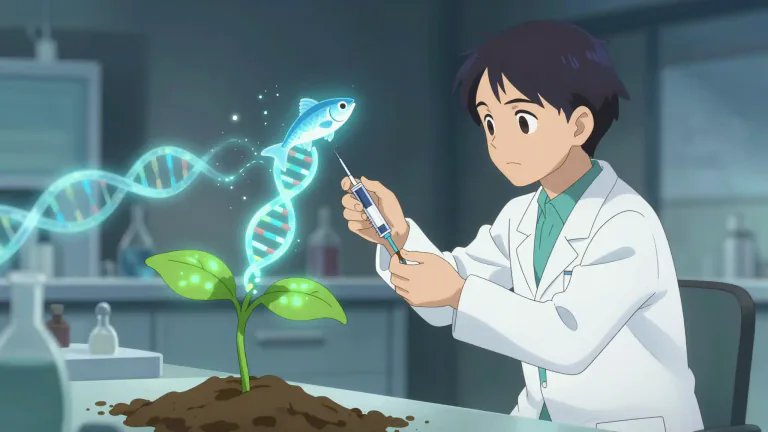 Visual representation of "transgenic" - Describes organisms into which one or more genes from another species have been introduced, typically utilizing genetic engineering techniques.