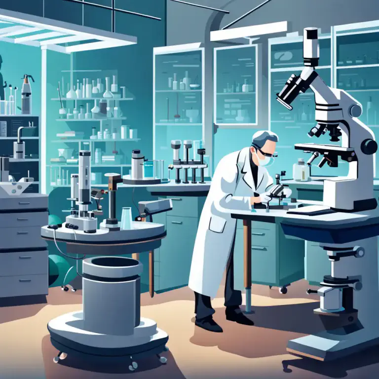 Visual representation of "instrument" - A tool or implement used in science, like a microscope or telescope.