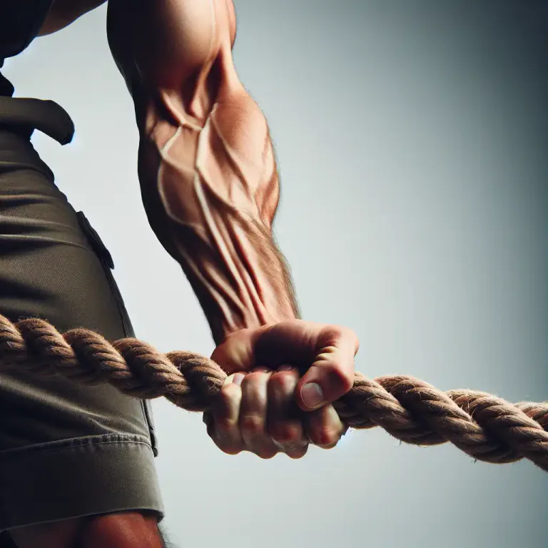 Visual representation of "yank" - A quick, hard pull