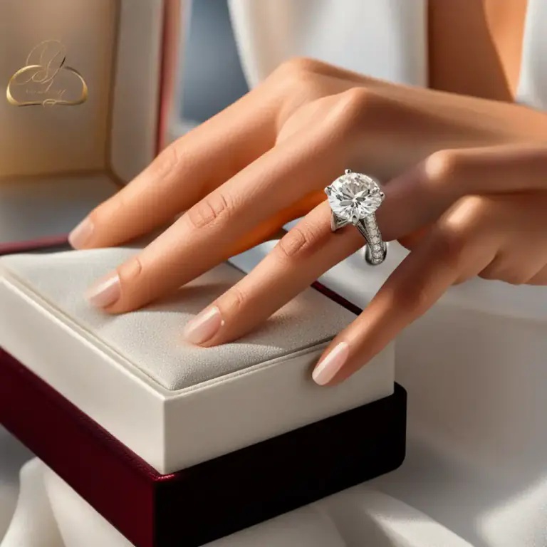 Visual representation of "solitaire" - A single gem set alone in a piece of jewelry