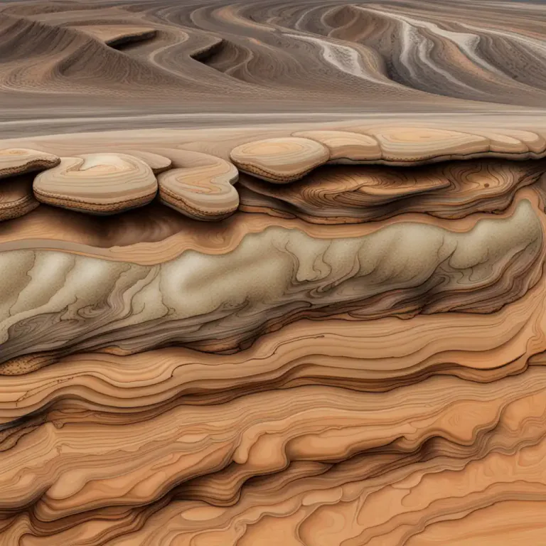 Visual representation of "cementation" - The process by which minerals and sediments are compacted and solidified.