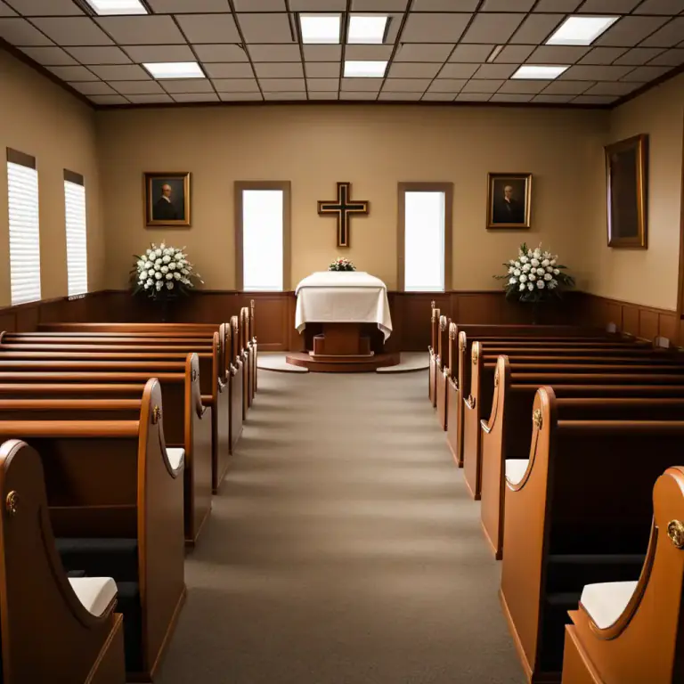 Visual representation of "chapel" - A place where funeral services are held.
