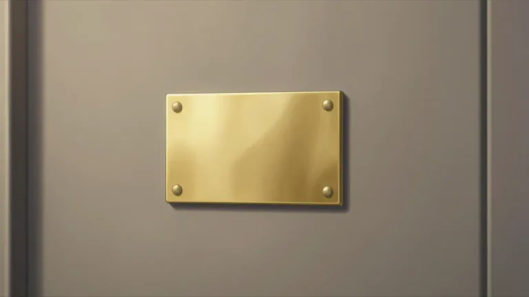 Visual representation of "plaque" - A flat little piece of something that sticks to a surface