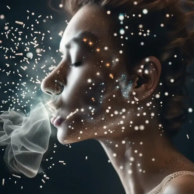 Visual representation of "breathe out" - To remove or get rid of something undesirable.