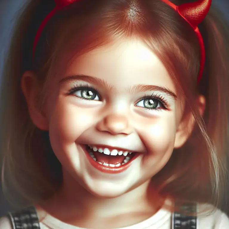 Visual representation of "impish" - Relating to or like a little devil