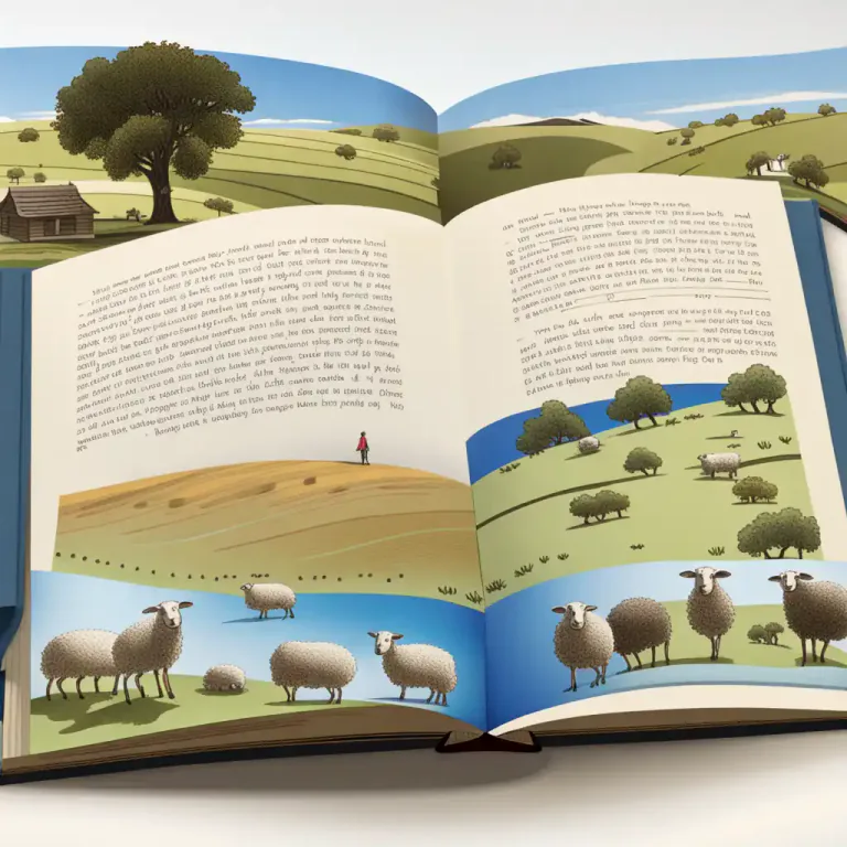 Visual representation of "bucolic" - A pastoral poem.