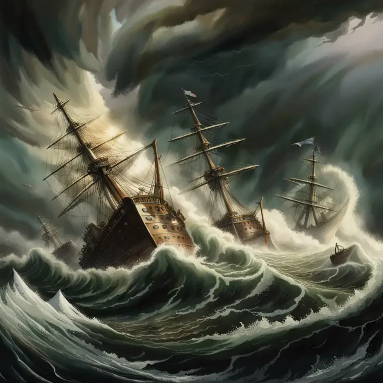 Visual representation of "shipwreck" - To cause a ship to be destroyed at sea.