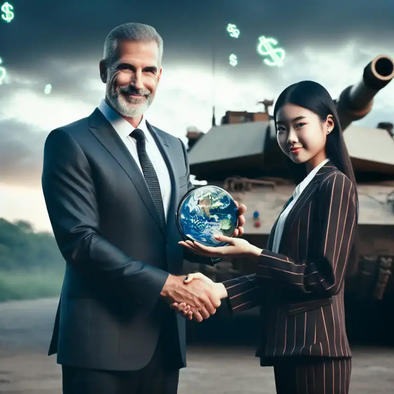 Visual representation of "neoconservative" - Relating to political neoconservatism, especially a strong belief in free-market capitalism, a strong military presence, and a push for American democratic values worldwide.