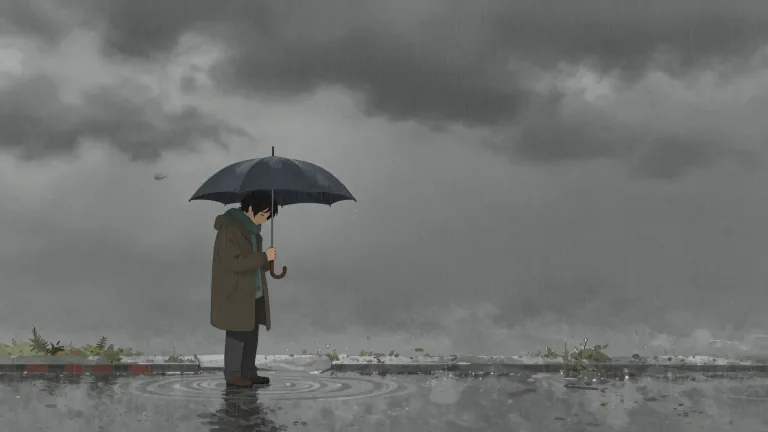Visual representation of "depressingly" - In a way that causes unhappiness or sadness.