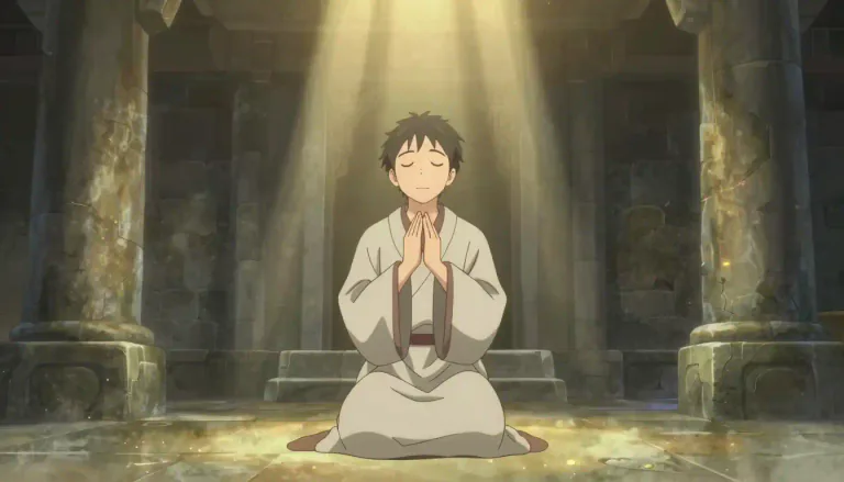 Visual representation of "invocation" - The act of asking for help or support especially from a god