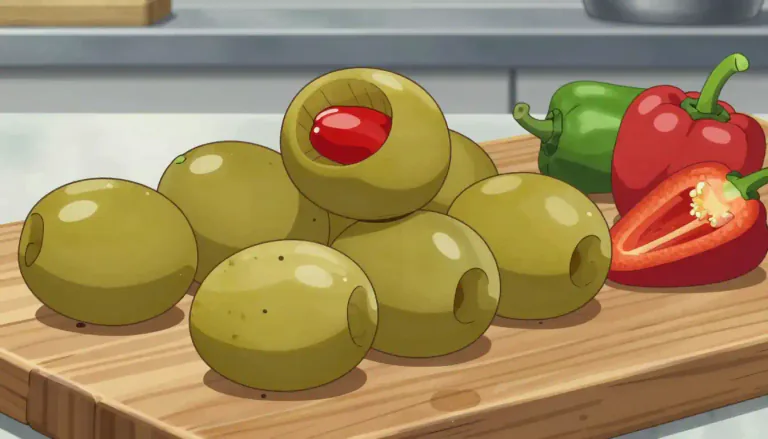 Visual representation of "pimento" - A small red or green pepper used for stuffing olives, or used in cooking for its flavor.