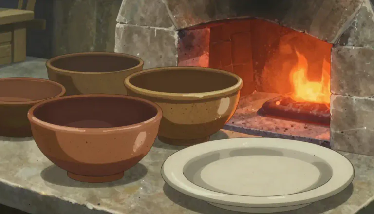 Visual representation of "stoneware" - A strong, durable pottery type which can resist high temperatures