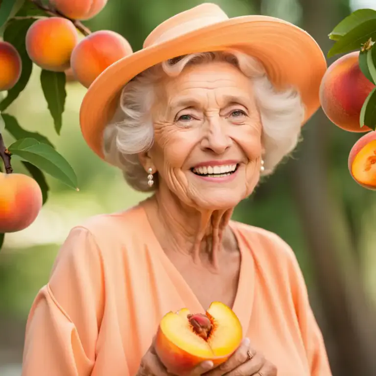 Visual representation of "peach" - An attractive or pleasing person or thing