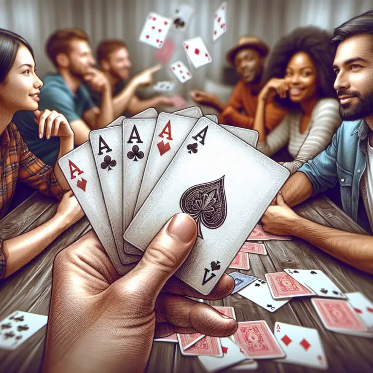 Visual representation of "card" - A game using marked pieces of paper known as playing cards