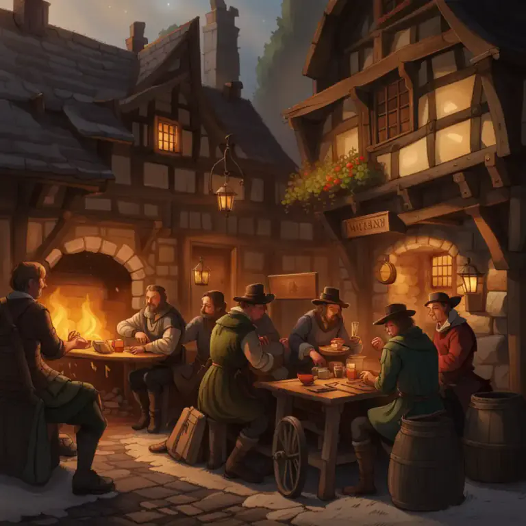 Visual representation of "tavern" - In history, a place to rest and eat for travelers