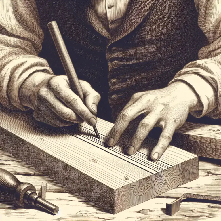 Visual representation of "scribe" - To mark or score (wood or metal) by cutting into the surface
