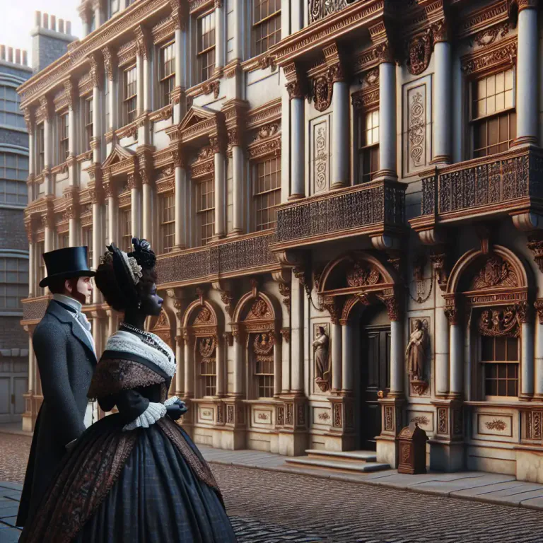 Visual representation of "regency" - A style of architecture, furniture, and clothing that was popular in Britain in the early 19th century, during the Regency period.