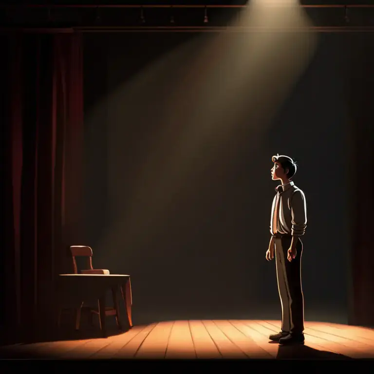 Visual representation of "catharsis" - In literature or drama, a moment where a character experiences strong emotions leading them to change.