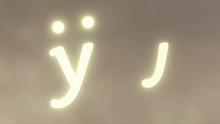 Visual representation of "diaeresis" - Two dots placed over a vowel in some languages, or in transliterated words, indicating that the vowel should be pronounced separately from the letter before it.